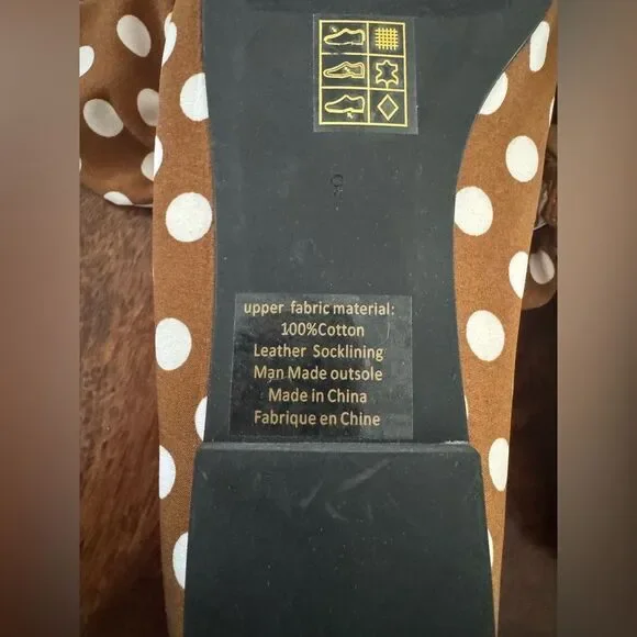 NEW JEFFREY CAMPBELL PRINTED BOW FLATS BROWN POLKA DOT - Picture 6 of 6